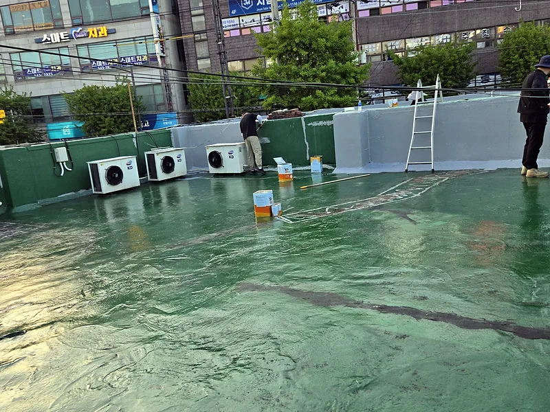 경기 상가 옥상 누수 방수공사 진행 현장